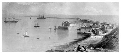 Portland Harbor and Breakwater, 1866 af Unbekannt