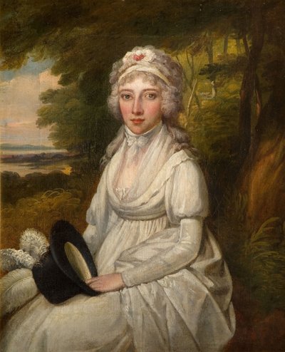 Portræt af en dame af familien Osler, 1780-1800. af Unbekannt