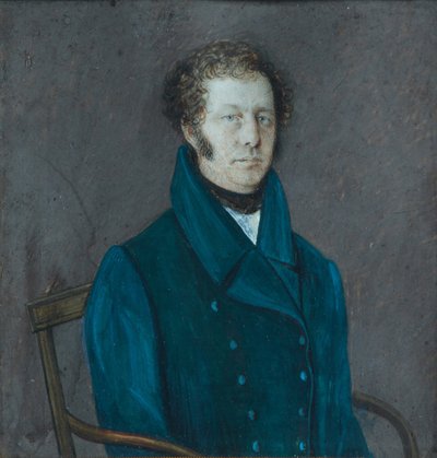 Portræt af Alexey Gavrilovich Popov 1760-1857, andet kvartal af det 19. af Unbekannt