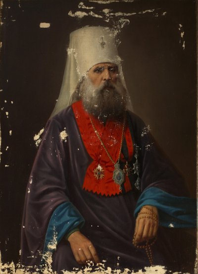Portræt af ærkebiskop Iriney Klementyevsky af Pskov 1753-1818, begyndelsen af 1800-tallet af Unbekannt