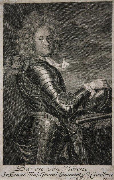 Portræt af baron Carl Ewald von Roenne 16631716 af Unbekannt