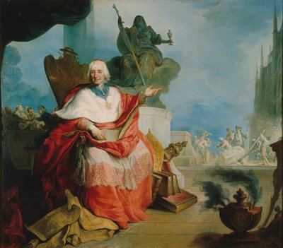 Portræt af kardinal Louis Antoine de Noailles 1651-1729, 1729. af Unbekannt