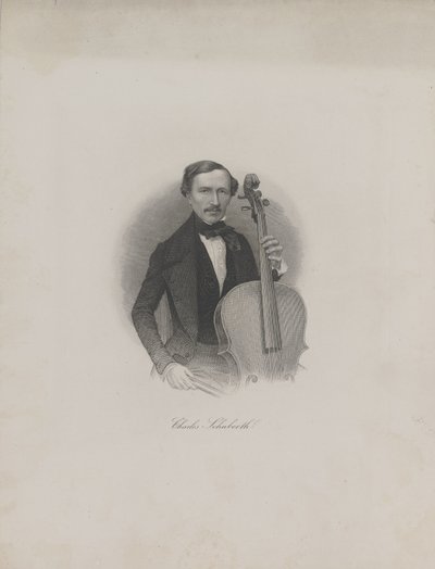 Portræt af Carl Eduard Schuberth 1811-1863, ca. 1850. af Unbekannt