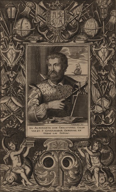 Portræt af Christopher Columbus, 1625. af Unbekannt