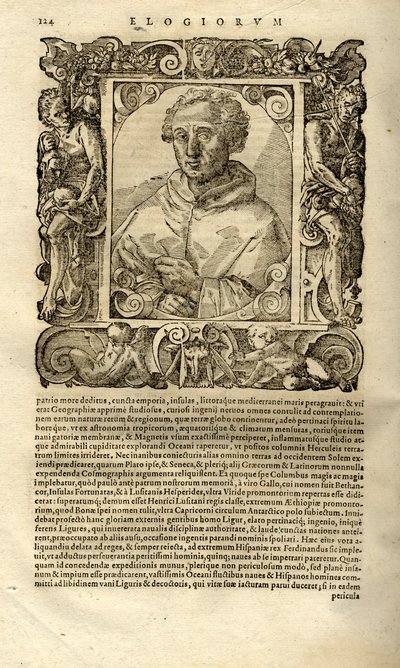 Portræt af Christopher Columbus. Fra Paolo Giovio af Unbekannt