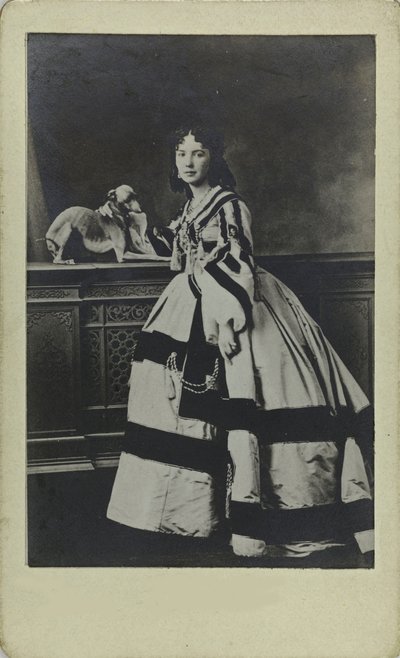 Portræt af Cora Pearl 1836-1886, ca 1865. af Unbekannt