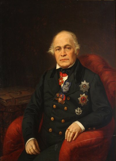 Portræt af grev Dmitry Nikolayevich Bludov 1785-1864, midten af det 19. århundrede. af Unbekannt