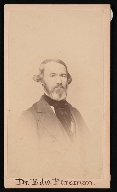 Portræt af Dr. Edward R. Foreman 1808-1885, før 1876. af Unbekannt