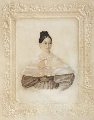 Portræt af Ekaterina Alexandrovna Sverbeeva, født prinsesse Shcherbatova, 1833 af Unbekannt