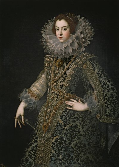 Portræt af Elisabeth af Frankrig 1602-1644, Spaniens dronning, ca. 1620 af Unbekannt