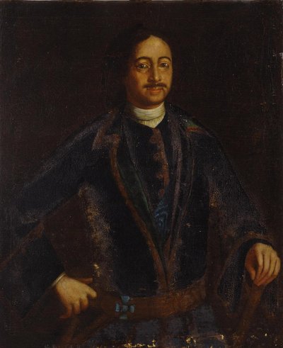 Portræt af kejser Peter I den Store 1672-1725, begyndelsen af det 18. århundrede af Unbekannt