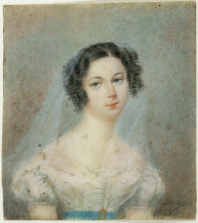 Portræt af Ewelina Hanska, født Rzewuska 1801-1882, 1820