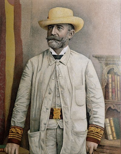 Portræt af Fidel Alonso Santocildes (1844-1895), illustration af Unbekannt
