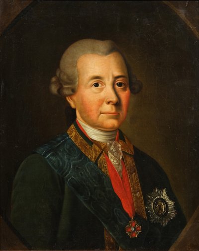 Portræt af Fjodor Ivanovich Wadkowski 1712-1783 af Unbekannt