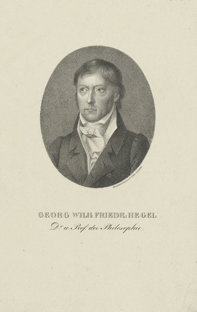 Portræt af Georg Wilhelm Friedrich Hegel 1770-1831. af Unbekannt