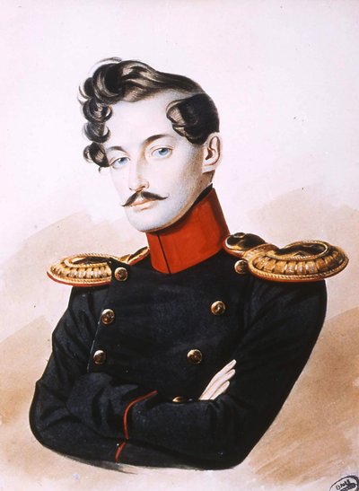 Portræt af Georges-Charles de Heeckeren dAnthès 1812-1895, 1830