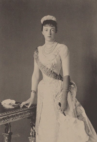 Portræt af storhertuginde Anastasia Mikhailovna af Rusland 1860-1922, 1889. af Unbekannt
