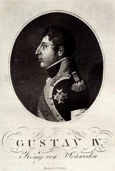 Portræt af Gustav IV Adolf af Sverige, begyndelsen af det 19. århundrede. af Unbekannt