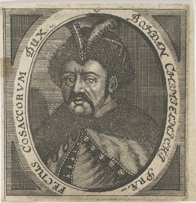 Portræt af Hetman Bohdan Khmelnytsky 1595-1657, efter 1650. af Unbekannt