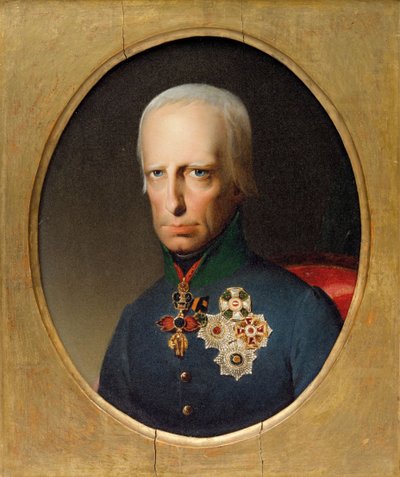 Portræt af den hellige romerske kejser Frans II 1768-1835, ca. 1830. af Unbekannt