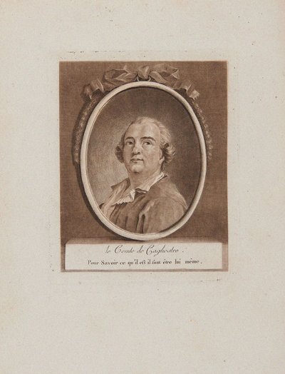 Portræt af Joseph Balsam, greve af Cagliostro, 1700-tallet. af Unbekannt