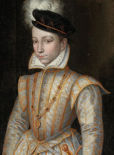 Portræt af kong Charles IX af Frankrig 1550-1574, ca. 1560. af Unbekannt