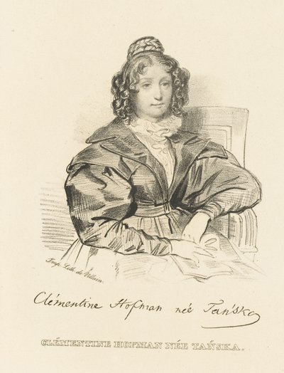 Portræt af Klementyna Hoffmanowa 1798-1845, ca. 1840. af Unbekannt