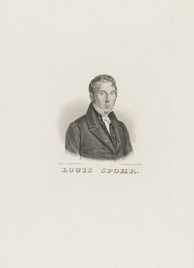 Portræt af Louis Spohr 1784-1859, ca. 1830-1840. af Unbekannt