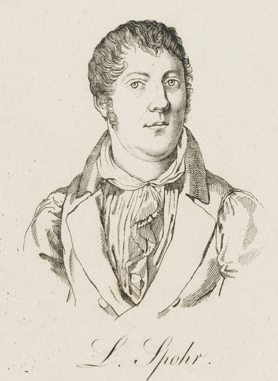 Portræt af Louis Spohr 1784-1859, ca. 1830. af Unbekannt