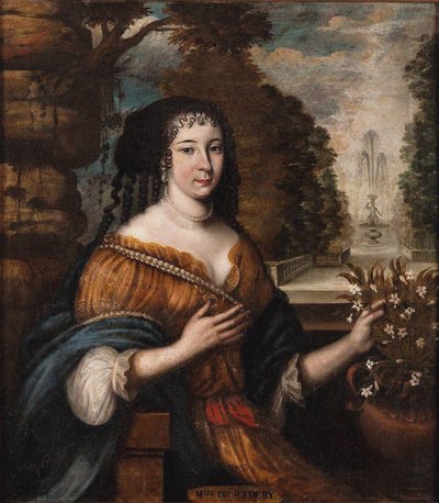 Portræt af Madeleine de Scudéry 1607-1701, 1600-tallet. af Unbekannt