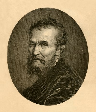 Portræt af Michelangelo Buonarroti, 1881. af Unbekannt