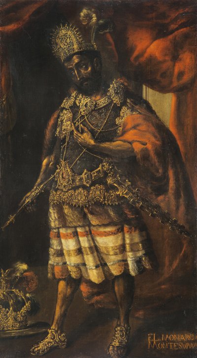 Portræt af Moctezuma II, 1600-tallet af Unbekannt