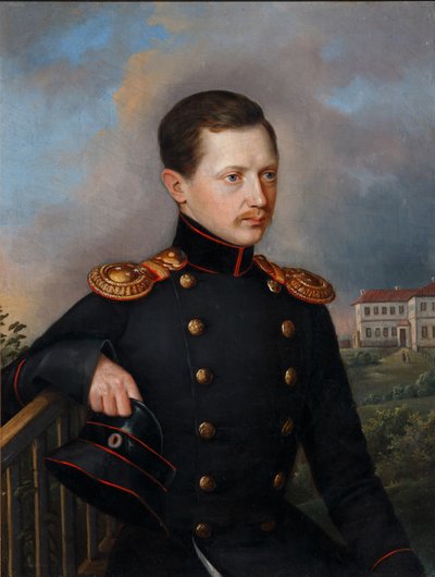 Portræt af Nikolai Semyonovich Korsakov 1819-1889, ca. 1849 af Unbekannt