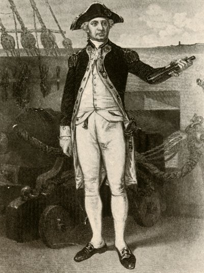 Portræt af Paul Jones, Commodore of the United States Navy, c1780, 1937. af Unbekannt