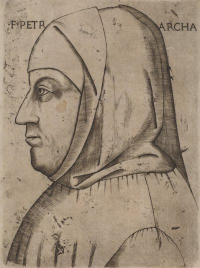 Portræt af Petrarch, første halvdel af 1500-tallet. af Unbekannt
