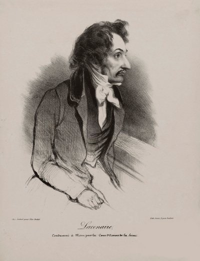 Portræt af Pierre-Francois Lacenaire, 1835. af Unbekannt