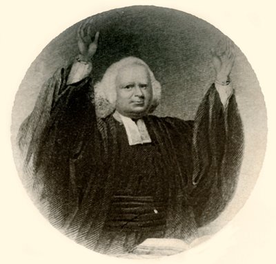 Portræt af pastor George Whitefield i kjole og paryk båret i New England, c1750, 1937. af Unbekannt