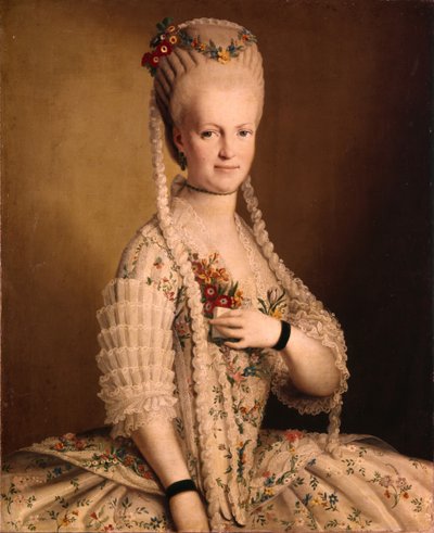 Portræt af Sarah Greigh 17521793, hustru til admiral Samuel Greigh, 1775 af Unbekannt