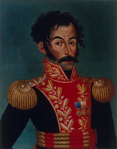 Portræt af Simon Bolivar, 1823. af Unbekannt