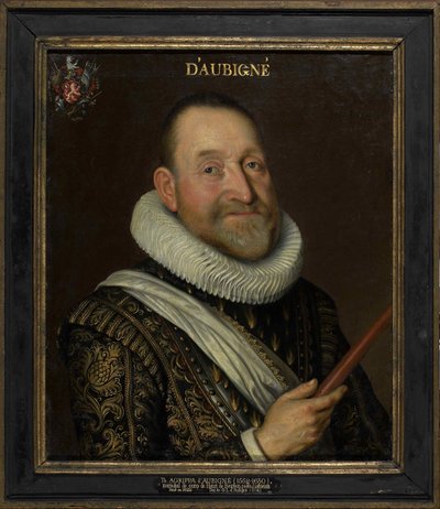 Portræt af Théodore Agrippa, chevalier dAubigné 1552-1630, første tredjedel af det 17. årh. af Unbekannt