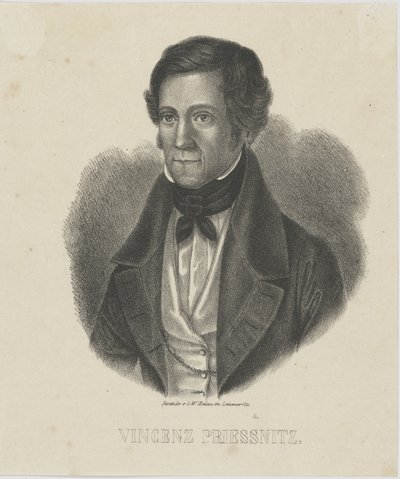 Portræt af Vincenz Priessnitz 1799-1851, ca. 1840. af Unbekannt