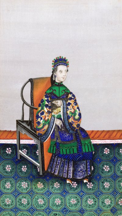 Portræt af en kinesisk kvinde af Unbekannt