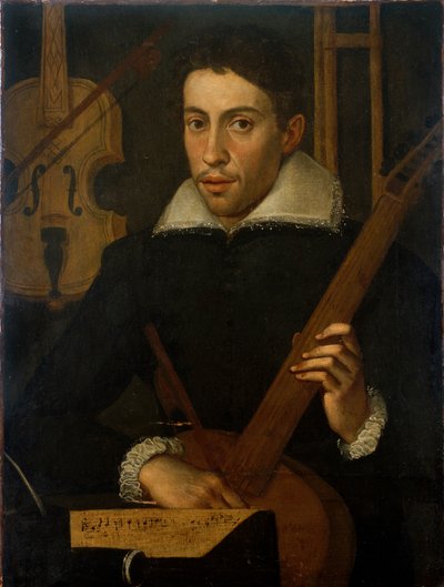 Portræt af en musiker, c1570-1590 af Unbekannt