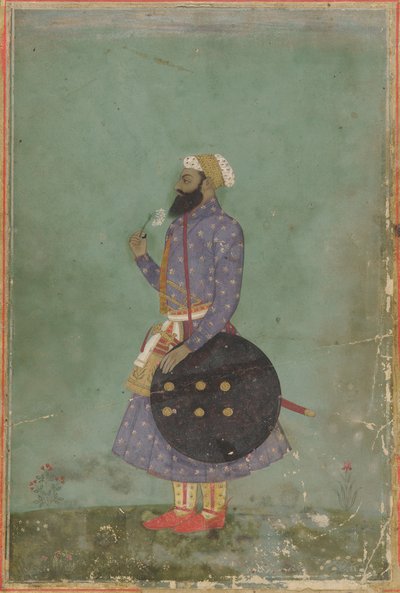 Portræt af en prins, Mughal-dynasti, 1700-tallet. af Unbekannt