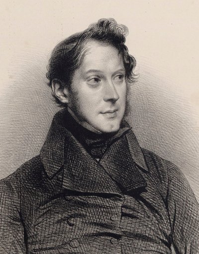 Portræt af pianist og komponist Amédée Méreaux 1802-1874. af Unbekannt