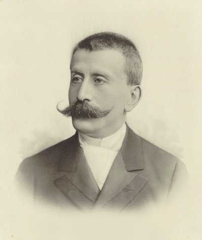 Portræt af pianist og komponist Moritz Moszkowski 1854-1925. af Unbekannt