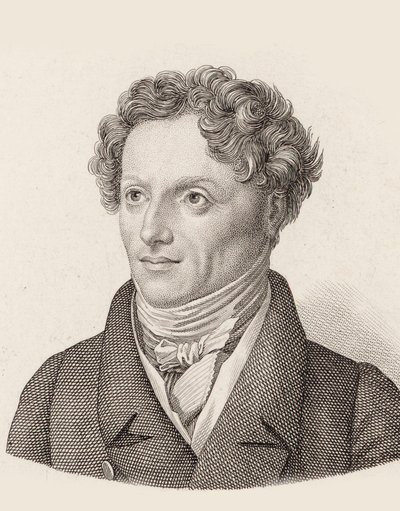 Portræt af komponisten Francesco Morlacchi 1784-1841. af Unbekannt