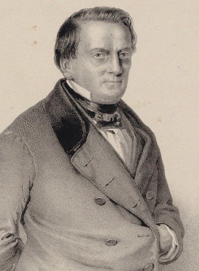Portræt af komponisten Franz Lachner 1803-1890, 1850. af Unbekannt