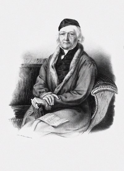 Portræt af komponisten Johann Christian Heinrich Rinck 1770-1846. af Unbekannt