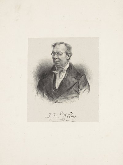Portræt af komponisten Johann Wilhelm Wilms 1772-1847, 1835. af Unbekannt